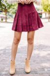 102585.LookThisWayWineRedPleatedSkort.RED4_