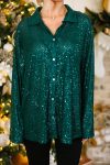 107127-It-s-A-Long-Story-Deep-Green-Sequin-Blouse