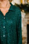 107127-It-s-A-Long-Story-Deep-Green-Sequin-Blouse